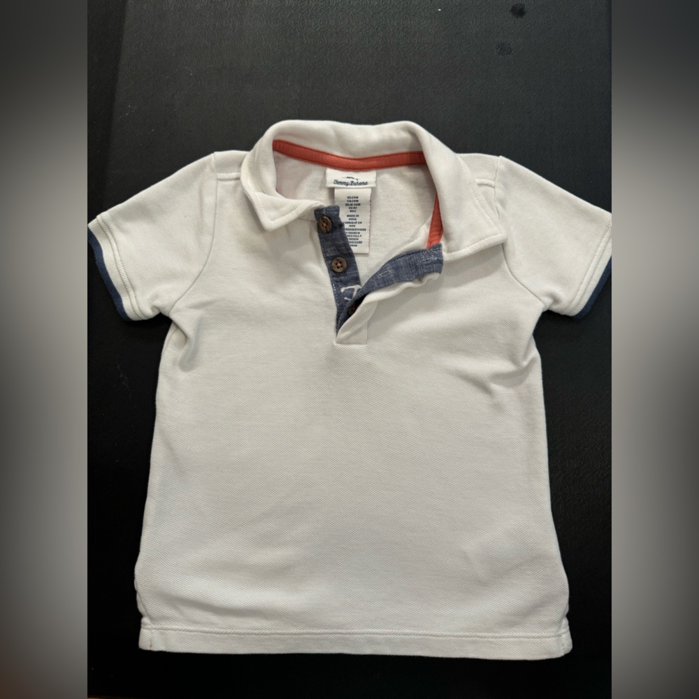 Tommy Bahama Toddler Boys White Polo - 24m/2T